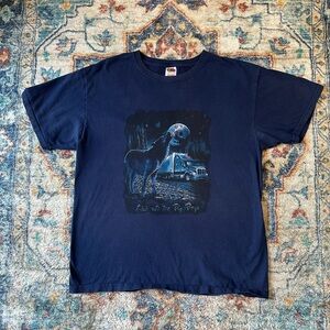 Vintage Ridin With The Big Boys Trucker Wolf T-shirt Medium